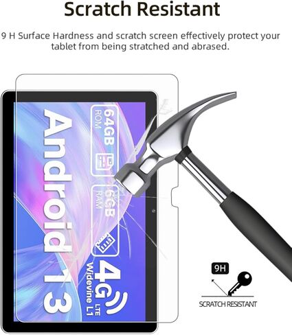 بالنسبة إلى Nintaus AP32 Android 13 Octa-Core Tablet 10.1 بوصة 2024 واقي الشاشة ، Wuniak Heriak Glass Film Anti-Scratch High Touch Sensitivity ، 2 Pack in Kuwait