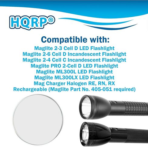 HQRP Glass Lens استبدال مصابيح Maglite C أو D Cell Cell Frganing ، 52 × 2 مم ، عدسة زجاجية D مقسّمة ومقاومة للتشويش ، فائقة ، حزمة واحدة in Saudi Arabia