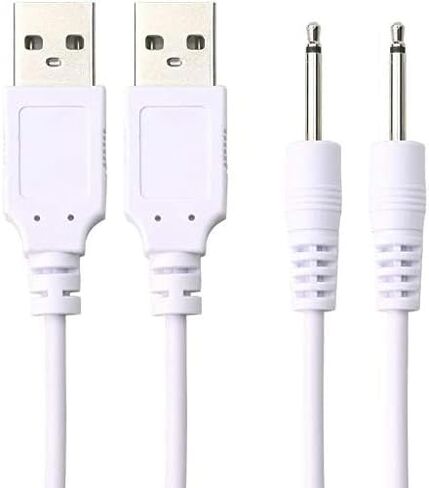 (2 Pack) Fast Charging Replacement USB Cable | DC Charger Cord - 2 Ft - 2.5mm Massager Charger Charger Replacement DC Charging Cable Set Compatible with,Compatible with Beauty Instrument USB Charger in Saudi Arabia