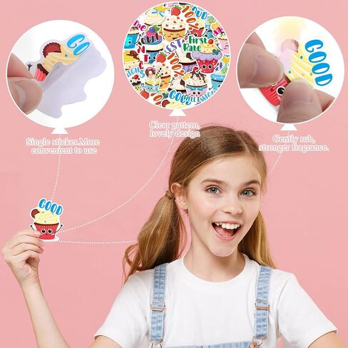 Jetec 300 Pcs Scratch and Sniff Sticker for Kids Smelly Scented Motivational Reward Stickers Teacher Incentive Positive Decal for Student Classroom Chart School Supplies(Fruity) in Saudi Arabia