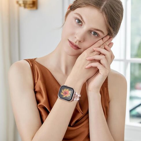 Bling Band Compatible with Apple Watch 38mm 40mm 41mm 49mm 45mm 44mm 42mm Rhinestone Metal Jewelry Watch Strap for Ultra/Series SE10 9 8 7 6 5 4 3 2 1 Dressy Bracelet for Women in Saudi Arabia