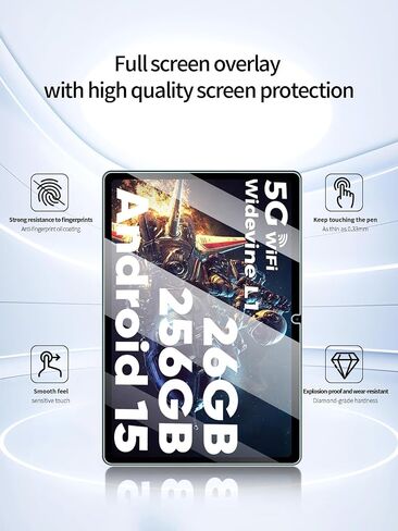 واقي الشاشة ل yobanse p60 tablet 10.1 بوصة Android أقراص Android ، مضاد للخلع 9H صلبة اللمس حساسة 2.5D الحواف الدائرية خالية من السهل تثبيت ، 2 عبوة. in Saudi Arabia