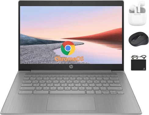 HP Chromebook 15.6 "HD LAPHISH LAPPOP لأعمال الطلاب ، معالج Intel N200 رباعي النواة ، ذاكرة الوصول العشوائي 8GB ، تخزين 320 جيجا بايت (64 جيجابايت من EMMC + 256GB) ، كاميرا الويب ، WIFI ، بطارية طويلة ، OS Chrome + HubxcelAccessory in Saudi Arabia
