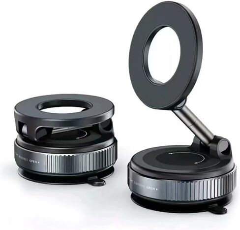 DERUN TRADING Premium Rotating Black Vacuum Magnetic Car Cell Phone Holder, 360° Rotating, Suitable for Men and Women in car/Gym/Mobile Phone Navigation Magnetic Holder/iPhone/Android.. in Saudi Arabia