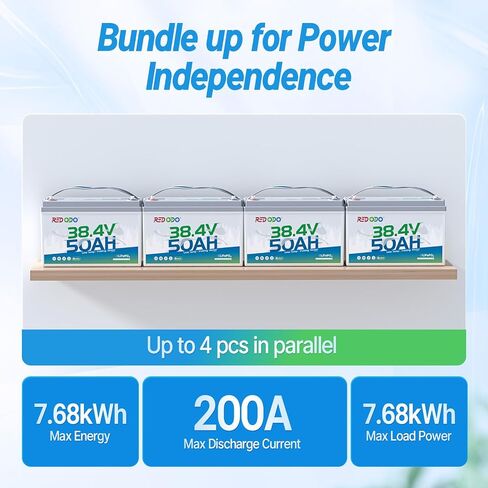 Redodo 4 Pack 12V 100ah LifePo4 بطارية ، بطاريات دورة عميقة مع 100A BMS ، المجموعة 31 بطاريات لمدة 10 سنوات مدى الحياة ، 4000-15000 دورة ، مثالية للربع ، المنزل الشمسي ، محرك التصيد ، البحرية ، القارب in Saudi Arabia