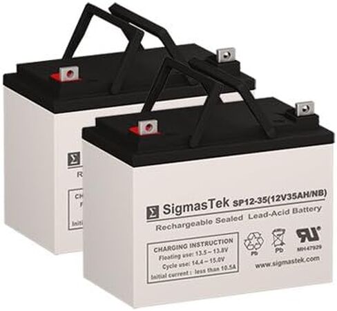 Sigmastek Pride 1143 مجموعة بطارية بديلة من 2 ، 12V 35AH U1 بطاريات قابلة للشحن in Saudi Arabia