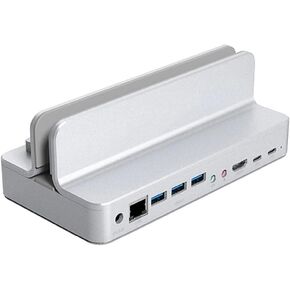 USB C HUB with Adjustable Stand Holder Type C to USB3.0 RJ45 PD Dock HDMI-Compatible Adapter Splitter for PC Accessories in Saudi Arabia