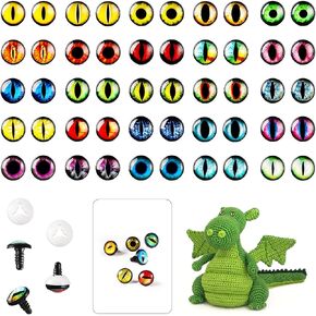 MUCUNNIA 50pcs 16mm Safety Eyes for Amigurumi with Washer Dragon Safety Eyes Crochet Doll Safety Eyes for Stuffed Animals Eyes for Clay Doll Making Toy Craft Crochet Toy in Kuwait
