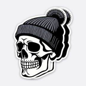 Cool Skull Sticker 2.5" x 3.35" Inch ~ 100% Waterproof Vinyl Sticker Decal, Cool Sticker for Water Bottle, Snowboard, Skateboard in Saudi Arabia