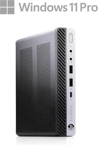 HP Elitedesk 800 G3 Mini PC Desktop مع شاشة الكمبيوتر FHD 24 "FHD ، Win 11 Pro ، RGB Speaker ، Core I7-6700 3.4 جيجا هرتز ، ذاكرة الوصول العشوائي 16 جيجا بايت ، 512 جيجابايت SSD ، لوحة المفاتيح ، الماوس ، كابل DP (متجدد) in Saudi Arabia
