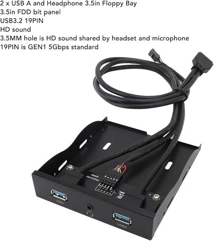 2 منافذ USB لوحة أمامية ، لوحة قرص مرنة 3.5 بوصة مع منفذ صوت USB 19Pin و HD لمدة 7 ، 8 ، 10 ، 11 ، 2003 ، لنظام التشغيل OS X ، لـ Linux in Kuwait
