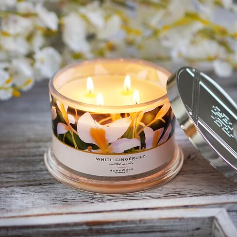 HomeWorx by Harry Slatkin Christmas Joy 4 Wick Candle 18 oz, Notes of Sparkling Orange, Holiday Spice Blend, Cranberry, Blue Spruce in Saudi Arabia