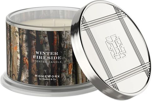 HomeWorx by Harry Slatkin Christmas Joy 4 Wick Candle 18 oz, Notes of Sparkling Orange, Holiday Spice Blend, Cranberry, Blue Spruce in Kuwait