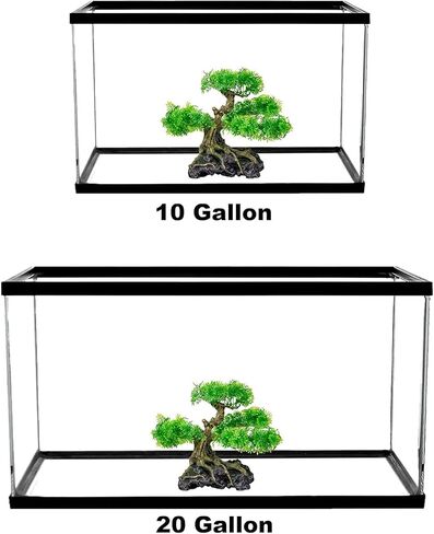 UNEAK - Aquarium Bonsai Tree Plant Fish Tank Decorations Medium/Large Resin Plastic Artificial Plants Flower Ornament Beta Goldfish Decoration Ornaments Freshwater & Saltwater Décor in Kuwait