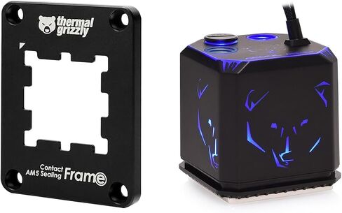 Alphacool Eisbaer Aurora (Solo) CPU COLLE و PUMP و Grizzly AM5 Contact Frame Bundle in Kuwait