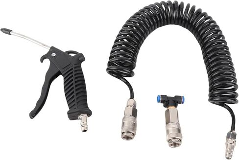 طقم مسدس ضربات الهواء ، 5 أمتار خرطوم أسود للرياح الهوائية التي تهب مع تنظيف الغبار من أجهزة الكمبيوتر الدقيقة للآلات الإلكترونية in Kuwait