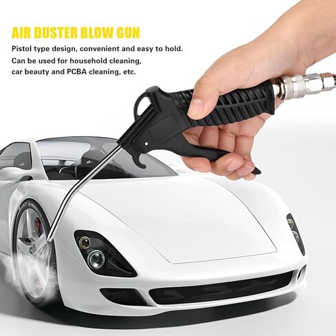 طقم مسدس ضربات الهواء ، 5 أمتار خرطوم أسود للرياح الهوائية التي تهب مع تنظيف الغبار من أجهزة الكمبيوتر الدقيقة للآلات الإلكترونية in Kuwait