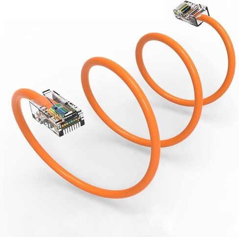 2Ft Cat5E UTP Ethernet Network Non Booted Cable Orange in Saudi Arabia