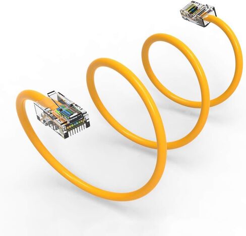 150Ft Cat5E UTP Ethernet Network Non Booted Cable Yellow in Saudi Arabia