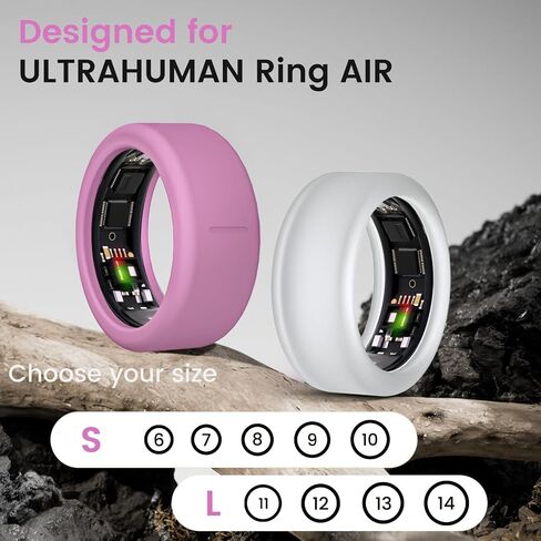 10Pack Ring Cover for ULTRAHUMAN Ring AIR, Elastic Silicone Ring Protector Working Out Accessories Men Women (All 10 Colors-5, S (6/7/8/9/10)) in Kuwait