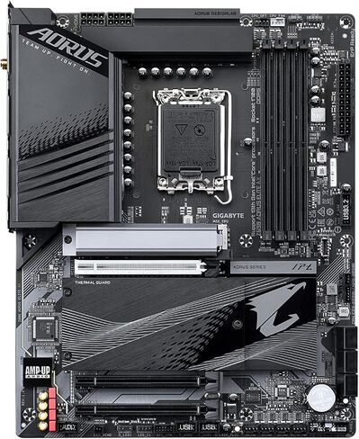Gigabyte Z690 Aorus Elite AX (LGA 1700/ Intel Z690/ ATX/ DDR5/ Quad M.2/ PCIE 5.0/ USB 3.2 Gen2x2 Type-C/ WiFi 6/ 2.5GBE LAN/ Gaming Motherboard) (متجدد) in Kuwait