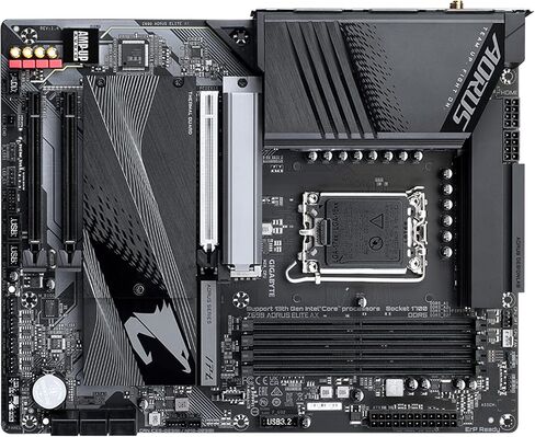 Gigabyte Z690 Aorus Elite AX (LGA 1700/ Intel Z690/ ATX/ DDR5/ Quad M.2/ PCIE 5.0/ USB 3.2 Gen2x2 Type-C/ WiFi 6/ 2.5GBE LAN/ Gaming Motherboard) (متجدد) in Kuwait