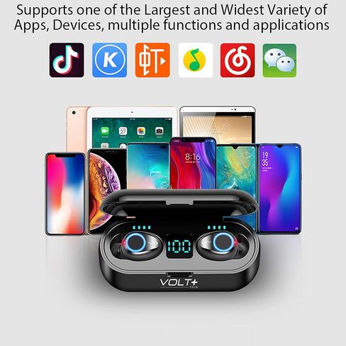 Bluetooth اللاسلكي 5.3 سماعات أذن لجميع Samsung Galaxy S25 S24 S23 S22 S21 S20 و Fe Plus Editions 5G Galaxy Z Flip6،5،4،3،2 editions / IPX7 مقاومة للماء 2000MAH 150Hour Powerbank Case in Kuwait