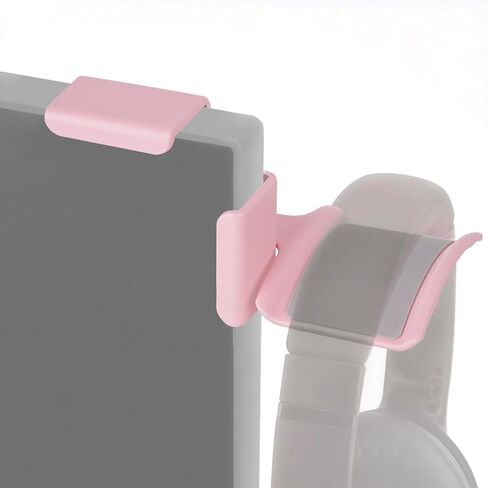 GEEKRIA Clamp-On Headphone Holder for Monitor, Screen-Mount Gaming Headset Hanger Hook, Compatible with Sennheiser, Bose, Beats, Razer, HyperX Headphones (Black) in Saudi Arabia