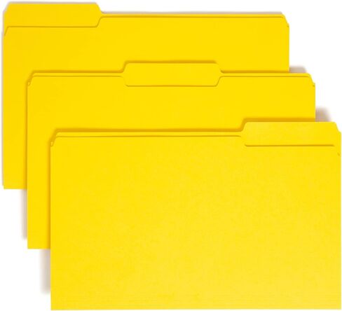 Smead Colored File Folder, 1/3-Cut Tab, Legal Size, Assorted Colors, 100 per Box (16943) in Kuwait
