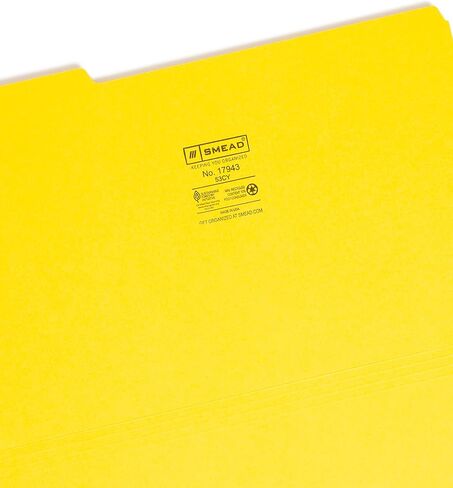 Smead Colored File Folder, 1/3-Cut Tab, Legal Size, Assorted Colors, 100 per Box (16943) in Kuwait