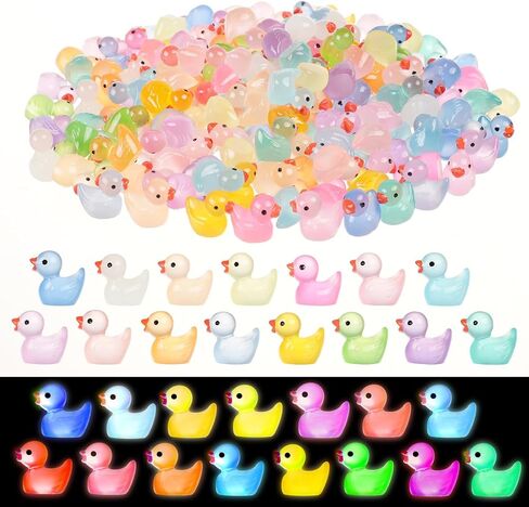 LOUHUA Mini Ducks 220 Pack Tiny Duck Figurines Bulk for Miniature Dollhouse Decor Accessories Garden Aquarium Potted Ornament Party Toys DIY Craft Office Classroom Activity to Hide in Kuwait