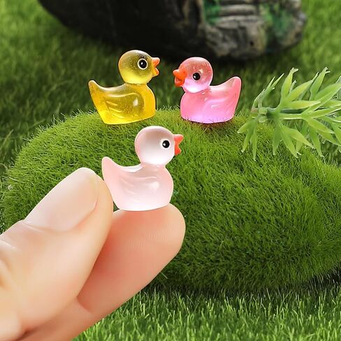 LOUHUA Mini Ducks 220 Pack Tiny Duck Figurines Bulk for Miniature Dollhouse Decor Accessories Garden Aquarium Potted Ornament Party Toys DIY Craft Office Classroom Activity to Hide in Kuwait