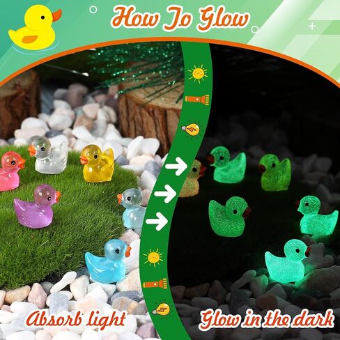 LOUHUA Mini Ducks 220 Pack Tiny Duck Figurines Bulk for Miniature Dollhouse Decor Accessories Garden Aquarium Potted Ornament Party Toys DIY Craft Office Classroom Activity to Hide in Kuwait