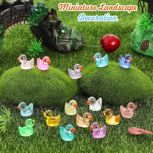 LOUHUA Mini Ducks 220 Pack Tiny Duck Figurines Bulk for Miniature Dollhouse Decor Accessories Garden Aquarium Potted Ornament Party Toys DIY Craft Office Classroom Activity to Hide in Kuwait