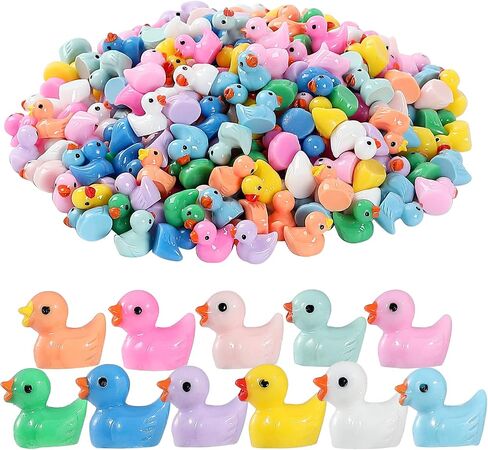 LOUHUA Mini Ducks 220 Pack Tiny Duck Figurines Bulk for Miniature Dollhouse Decor Accessories Garden Aquarium Potted Ornament Party Toys DIY Craft Office Classroom Activity to Hide in Kuwait