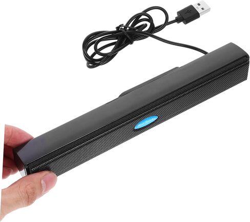 Artibetter USB Soundbar Speaker لأجهزة الكمبيوتر المحمولة وستيريو صغير مع تصميم خفيف الوزن للصوت المحيطي للألعاب واستخدام الوسائط المتعددة الأسود in Saudi Arabia