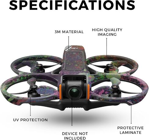DRONE SNOOD متوافق مع DJI AVATA 2 (2024) - DRIP PASH - Premium 3M Vinyl Protction Wrap Cover - من السهل تطبيق | مصنوع في الولايات المتحدة الأمريكية من قبل Mayyskins in Kuwait