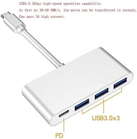 Type-C Docking Station Hub3.0 Hub مع PD شحن الكمبيوتر المحمول USB SPLITER 3.0 مركز تمدد (اللون: ب) (ب) in Saudi Arabia