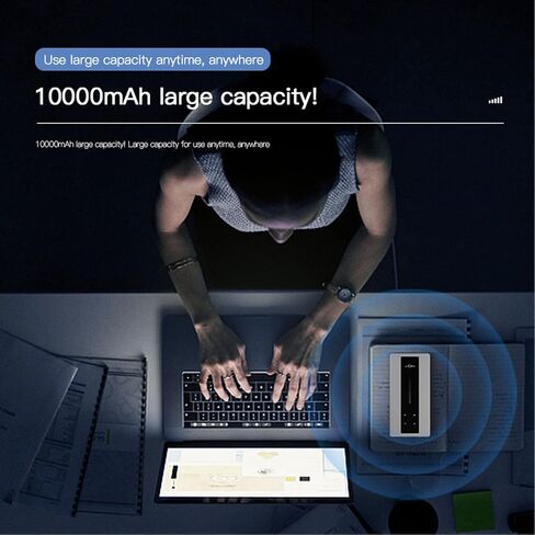 Ciciglow Mobile WiFi Hotspot ، 4G LTE Portable WiFi Router 150Mbps 10000mah مع فتحة بطاقة SIM ، ودعم 10 أجهزة ، لأوروبا وأفريقيا وآسيا in Kuwait