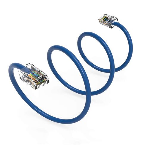 8ft Cat5e Utp Ethernet شبكة غير مملوءة بالأزرق الأزرق in Kuwait