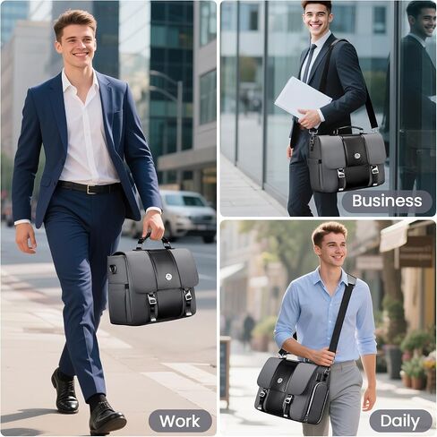 MATEIN Messenger Bag for Work with Cooler, Stylish PU Leather 15.6 Inch Men's Laptop Bag Briefcase with USB Charging Port, Waterproof Business Computer Crossbody Shoulder Satchel for Office Commuting in Saudi Arabia