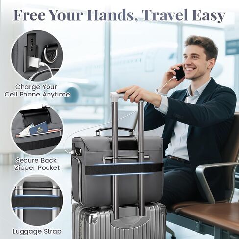 MATEIN Messenger Bag for Work with Cooler, Stylish PU Leather 15.6 Inch Men's Laptop Bag Briefcase with USB Charging Port, Waterproof Business Computer Crossbody Shoulder Satchel for Office Commuting in Saudi Arabia