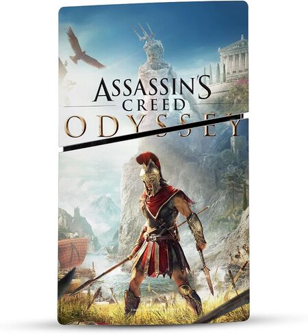 Head Case Designs Officially Licensed Assassin's Creed Alexios With Spear Odyssey Artwork Vinyl Gaming Skin Decal Compatible With PlayStation 5 PS5 Slim Digital Edition Console & DualSense Controller in Saudi Arabia