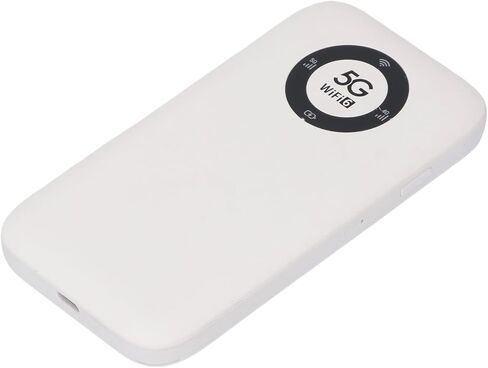 5G Mobile Hotspot ، جهاز توجيه WiFi 6 Wireless مع فتحة بطاقة SIM ، 2.77 جيجابت في الثانية DL 1.25 جيجابت في الثانية ، فرقة 5G توجيه السفر المحمول لدعم السفر المنزلي 16 مستخدمًا (أبيض) in Kuwait