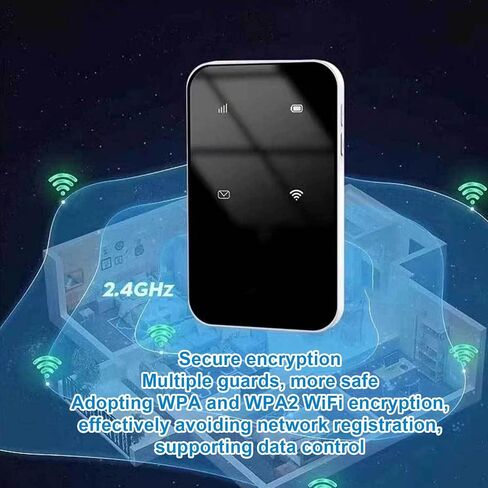 يدعم 4G LTE WiFi Mobile Hotspot ، 300 ميجابت في الثانية من جهاز التوجيه المتنقل عالي السرعة ، 10 أجهزة متصلة ، جهاز توجيه واي فاي آمن ومُشفر ، محمول لجهاز الكمبيوتر المحمول عبر الهاتف in Saudi Arabia