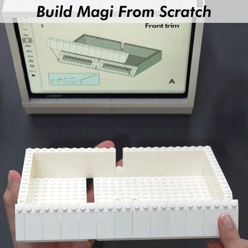 Magi-1 Tablet Stand ، تصميم متوافق مع الطوب Lego ، متوافق مع iPad Mini 7 (A17 Pro) ، Mini 6 & 8.3 "، زاوية ميل 53 درجة للراحة ، تخزين مدمج ، مثالي للمنزل والمطبخ والمكتب in Kuwait