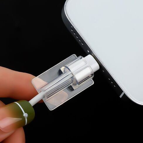 5Pcs Cable Protector for Phone Type-C Charger, Cord Clip Biter, Data Cable Charging Cord Protector, Phone Charger Accessories, Transparent in Saudi Arabia
