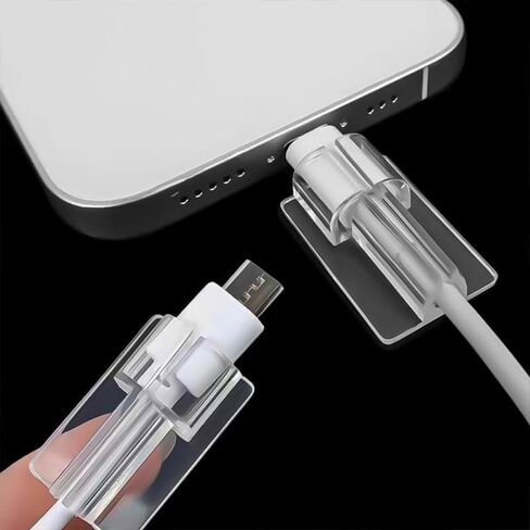 5Pcs Cable Protector for Phone Type-C Charger, Cord Clip Biter, Data Cable Charging Cord Protector, Phone Charger Accessories, Transparent in Saudi Arabia