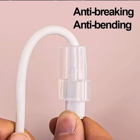 5Pcs Cable Protector for Phone Type-C Charger, Cord Clip Biter, Data Cable Charging Cord Protector, Phone Charger Accessories, Transparent in Saudi Arabia