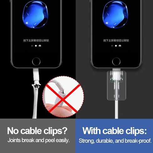 5Pcs Cable Protector for Phone Type-C Charger, Cord Clip Biter, Data Cable Charging Cord Protector, Phone Charger Accessories, Transparent in Saudi Arabia